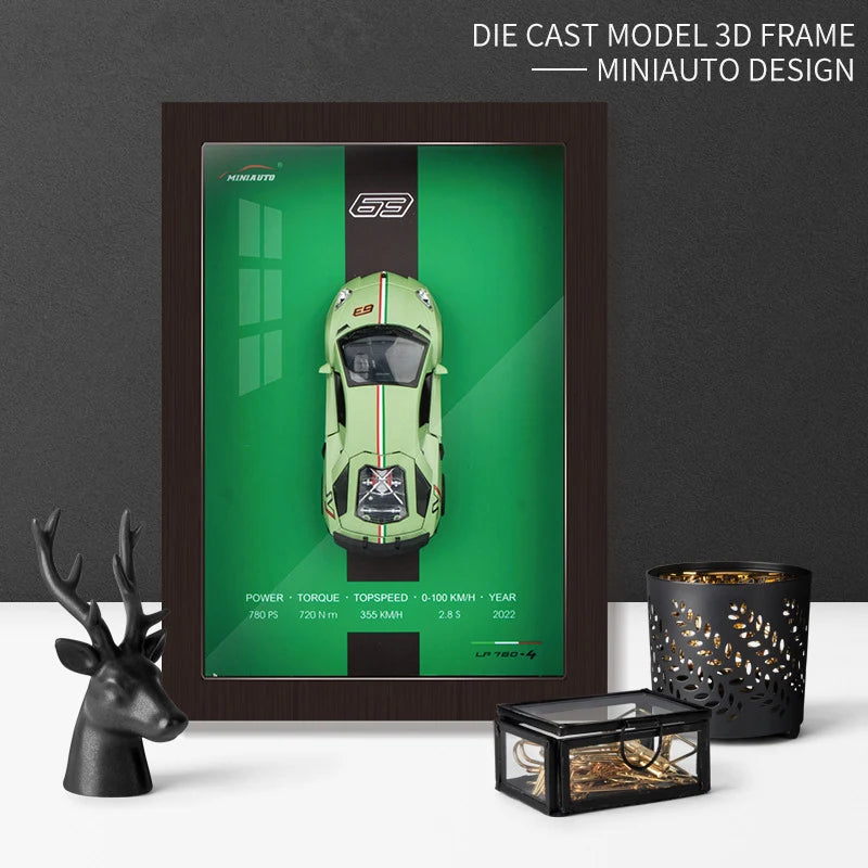 Cadre Photo 3D Voiture Miniature