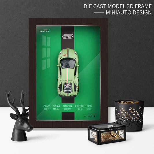 Cadre Photo 3D Voiture Miniature