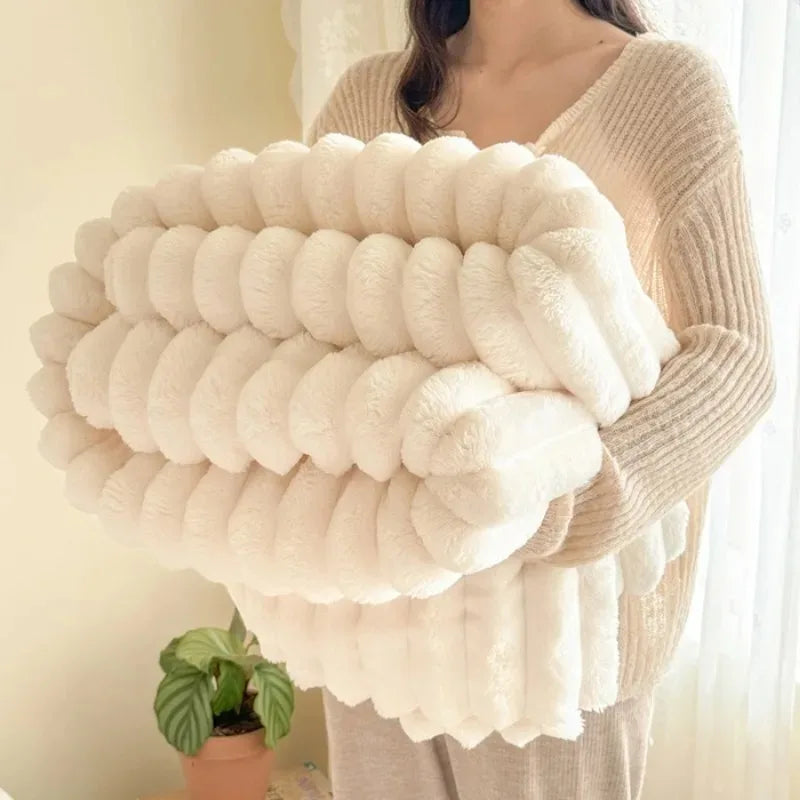 Plaid Doux Rayé