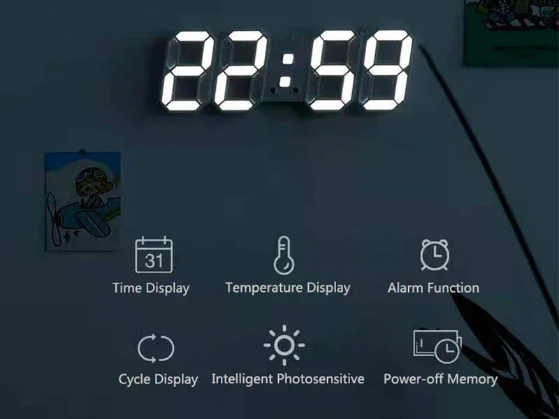 Horloge Murale LED 3D