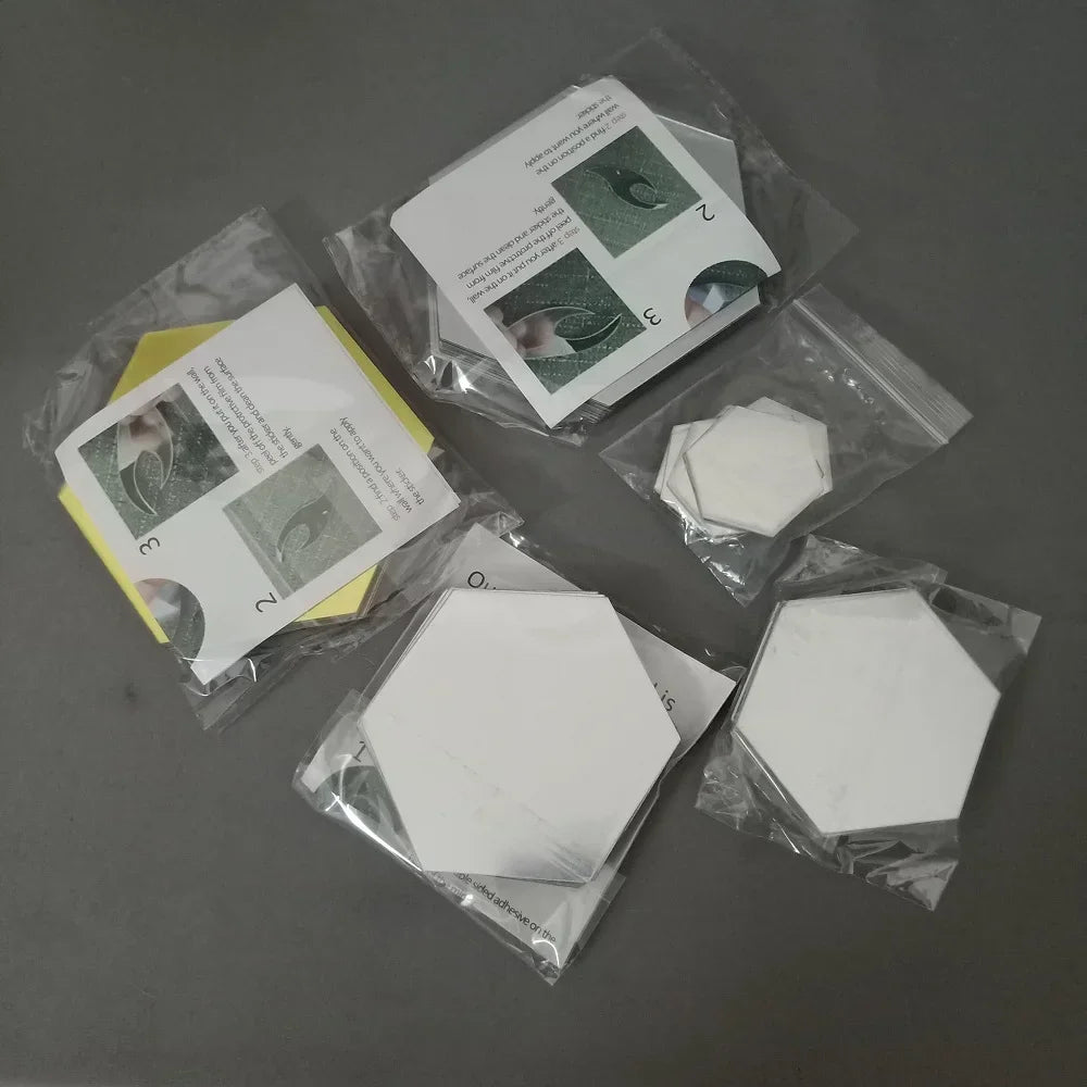 Stickers Miroir Hexagonaux 3D
