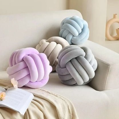 Coussin Boule Nouée Velours