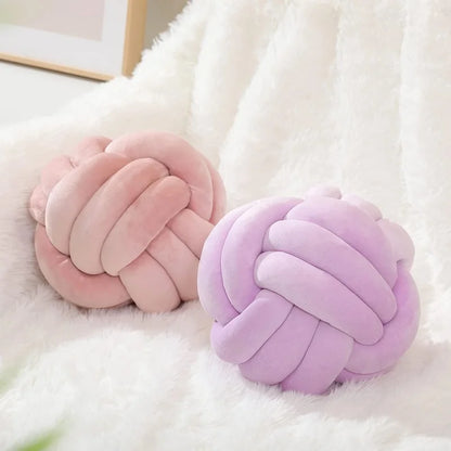 Coussin Boule Nouée Velours
