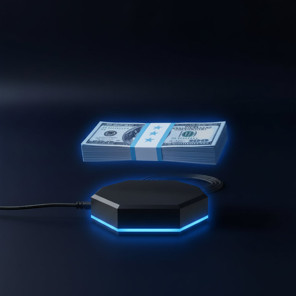 Lampe Lévitation liasse billet