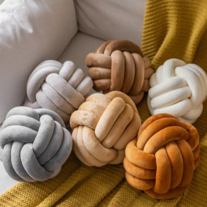 Coussin Boule Nouée Velours