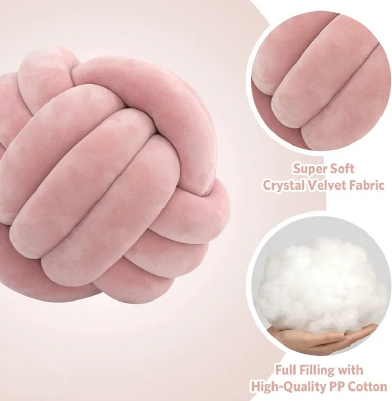 Coussin Boule Nouée Velours