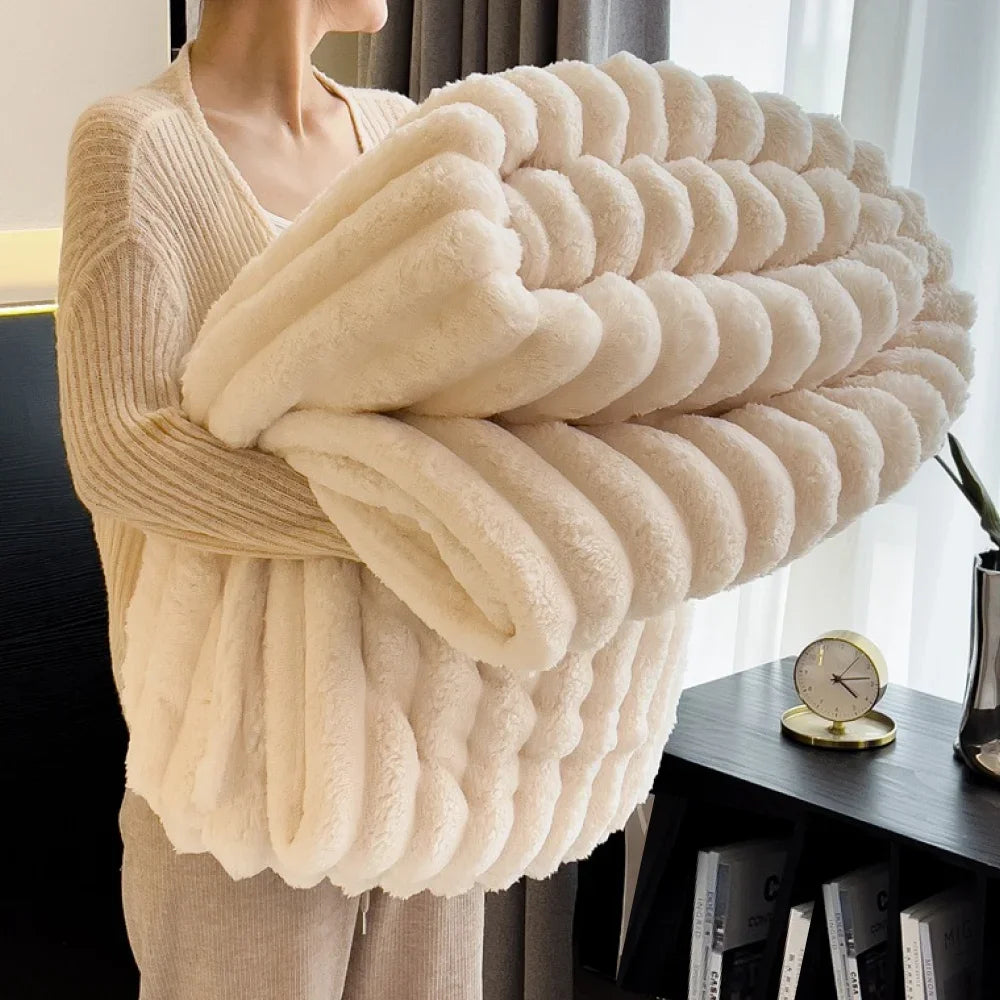 Plaid Doux Rayé