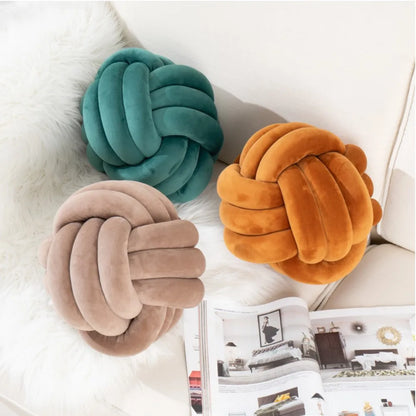 Coussin Boule Nouée Velours